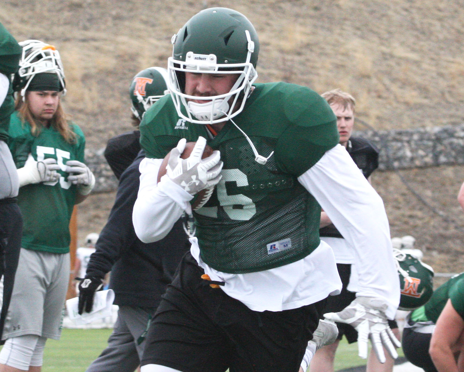 Tech spring football 5 - Caleb Beggerly (copy)